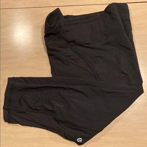 Lululemon Black Running Capri With Mesh